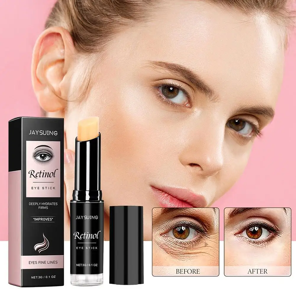 

Retinol Eye Cream Stick Anti Puffiness Aging Dark Circles Eye Bags Remover Wrinkles Reduce Fine Lines Lifting Firming Eye Balm