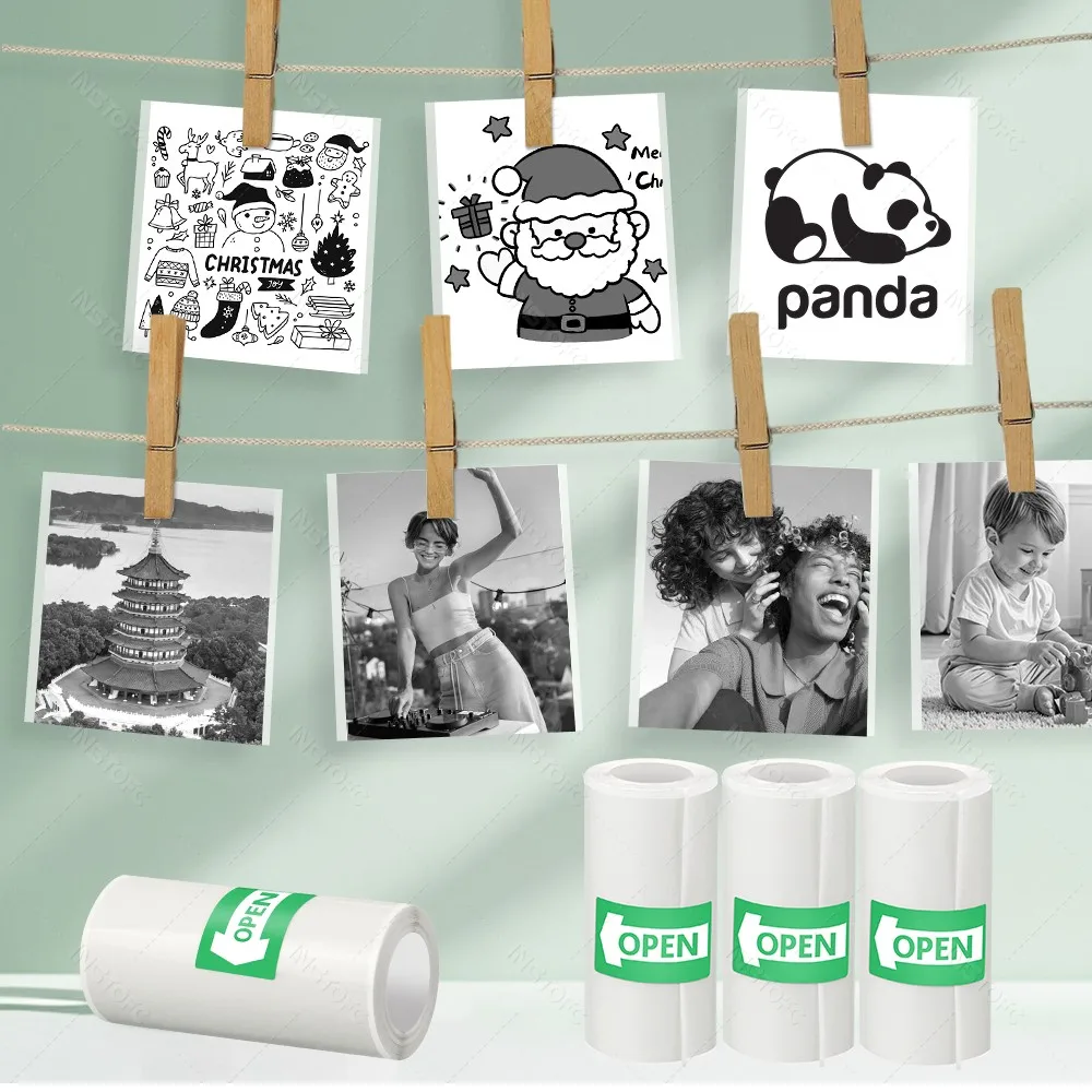 Portable Thermal Printer Paper Stickers Mini Printers Labels Maker Photo Printer Bluetooth for Android iOS Home School Use