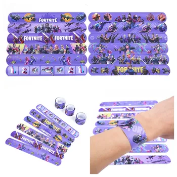 12pcs Fortnite Slap Bracelets Party Favors Birthday Party Gifts Baby Shower Decorations Snap Band for Kids Girls Boys