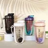 600ML Shaker Bottle with Plastic Whisk Ball BPA Free Plastic Protein Shakes Leakproof for Powder Workout Gym Sport