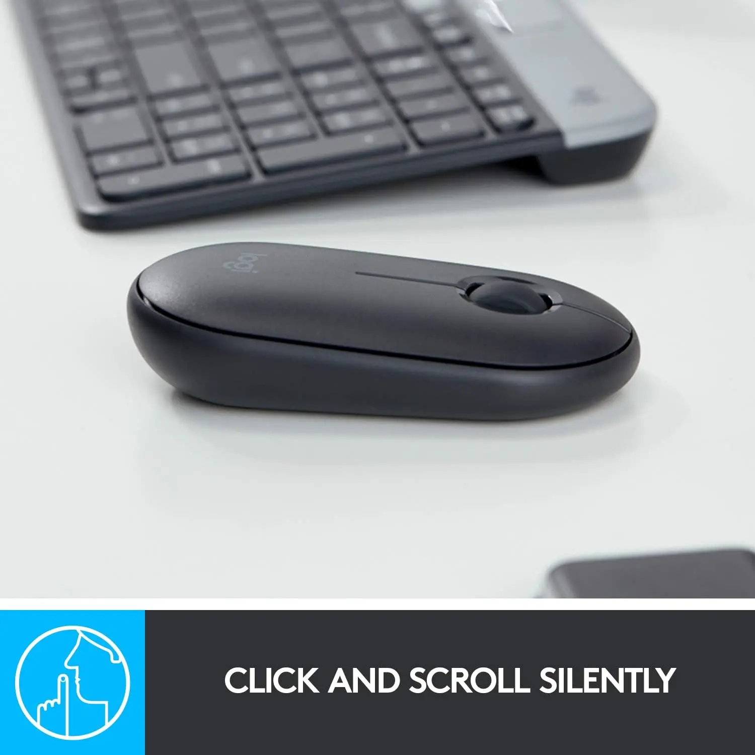 Logitech Pebble Mute Mouse M350 Bluetooth Dual Mode Wireless Mouse 2.4GHz Office Mouse Multiple Styles To Choose From Mini Mouse
