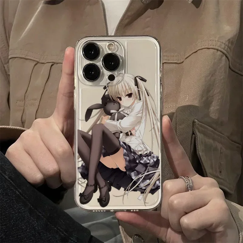 Anime Girl Transparent Phone Case - Artful Protective Cover