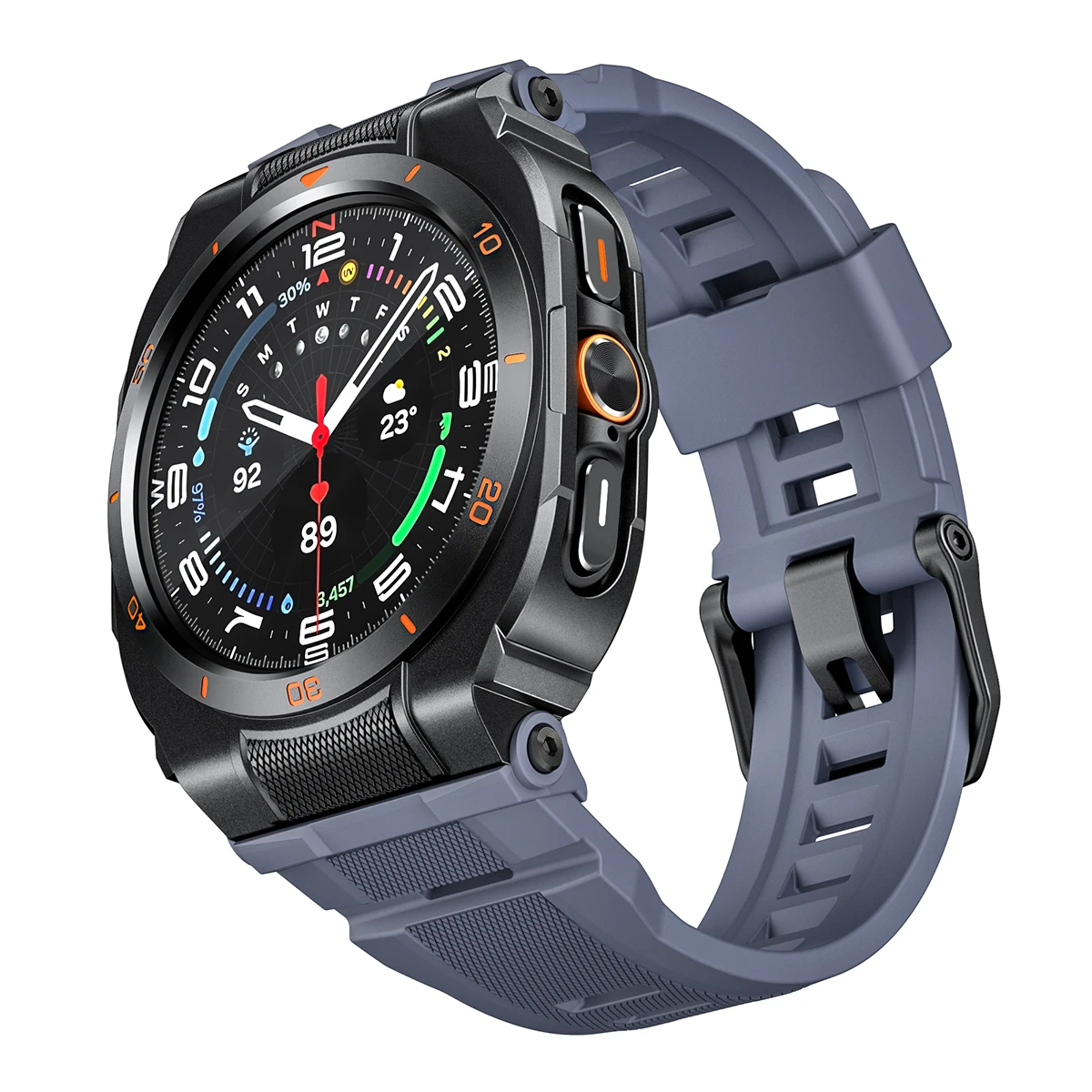 Luxury Metal Case and Silicone Sport Strap