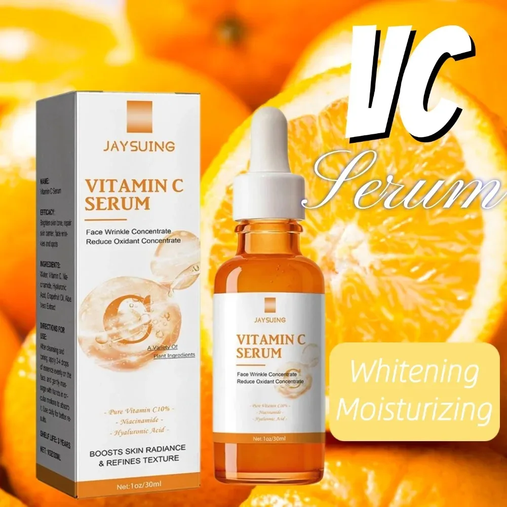 Vitamin C Facial Essence Hyaluronic Acid Dark Skin Brighten Serum Fade Fine Lines Moisturizing Repair Dull Serum Face Skin Care 3