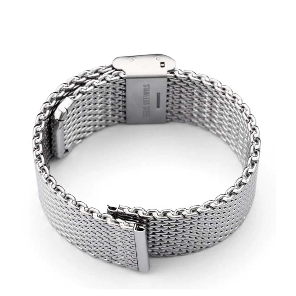 Malha Milanese Strap para Seiko e Casio Watch, Pulseira de aço inoxidável, DW para Omega, 3mm Espessura, 18 20 22 24mm, 1.0