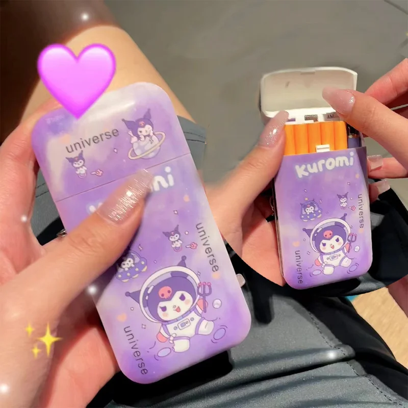 

Мультяшная электронная сигарета Sanrio, Hello Kitty Y2K, милые курительные аксессуары Kuromi Melody Cinnamoroll, милый аниме красивый подарок