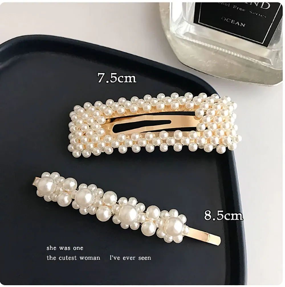 인조 진주 헤어핀, 잔머리 정리용 헤어핀, 여자아이용 스트레이트 헤어핀, 앞머리 BB핀, 옆머리용 헤어핀, 헤어밴드, 머리핀
