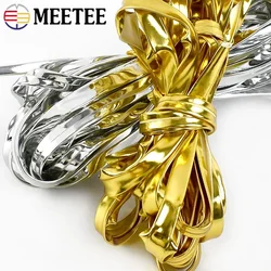 Luxurious Gold & Silver PU Leather Ribbon - Ideal for DIY Crafts & Fashion Projects (Gold - 5mm)