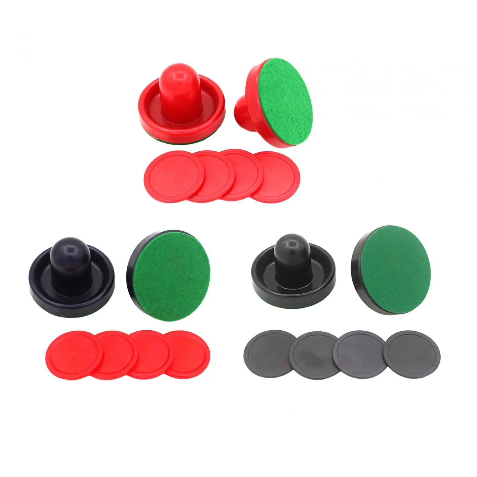 

Air Hockey Pushers and Air Hockey Pucks, Replacement Entertainment Gift Slider Pusher, 96mm Felt Accessories for Game Tables