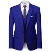 Men's Blazer Business Slim Official Solid Color Groom Dress Coat High Quality Plus size Fashion Suit Jacket 1