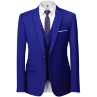 Men's Blazer Business Slim Official Solid Color Groom Dress Coat High Quality Plus size Fashion Suit Jacket 1