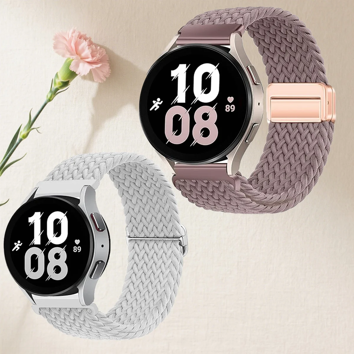 Dual Pack Braided Loop Magnetic Strap with Elastic Nylon Band