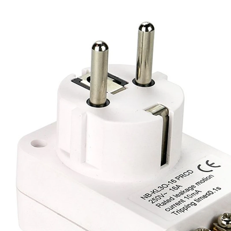 FI Circuit Breaker Personal Protection Plug 10Ma Residual Current 16Amp EU Plug