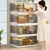 Simple Plastic Kitchen Cabinets Multi-layer Storage Cabinet with Door Multi-functional Pot Storage Cabinet Kitchen Furniture C 1