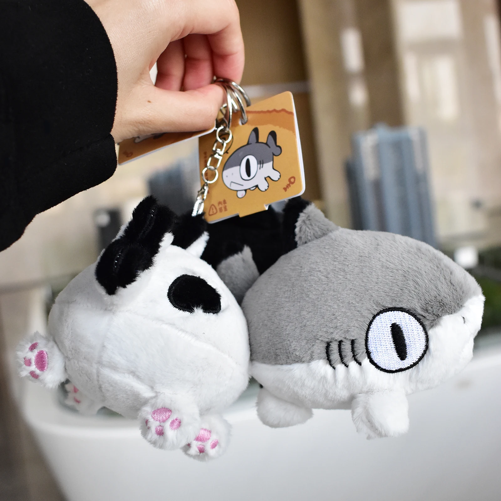 Sharkitty Plush Keychain Cute Penguin Cartoon Key Ring Plush Doll Pendant  Kawaii  Luggage Pendant 4