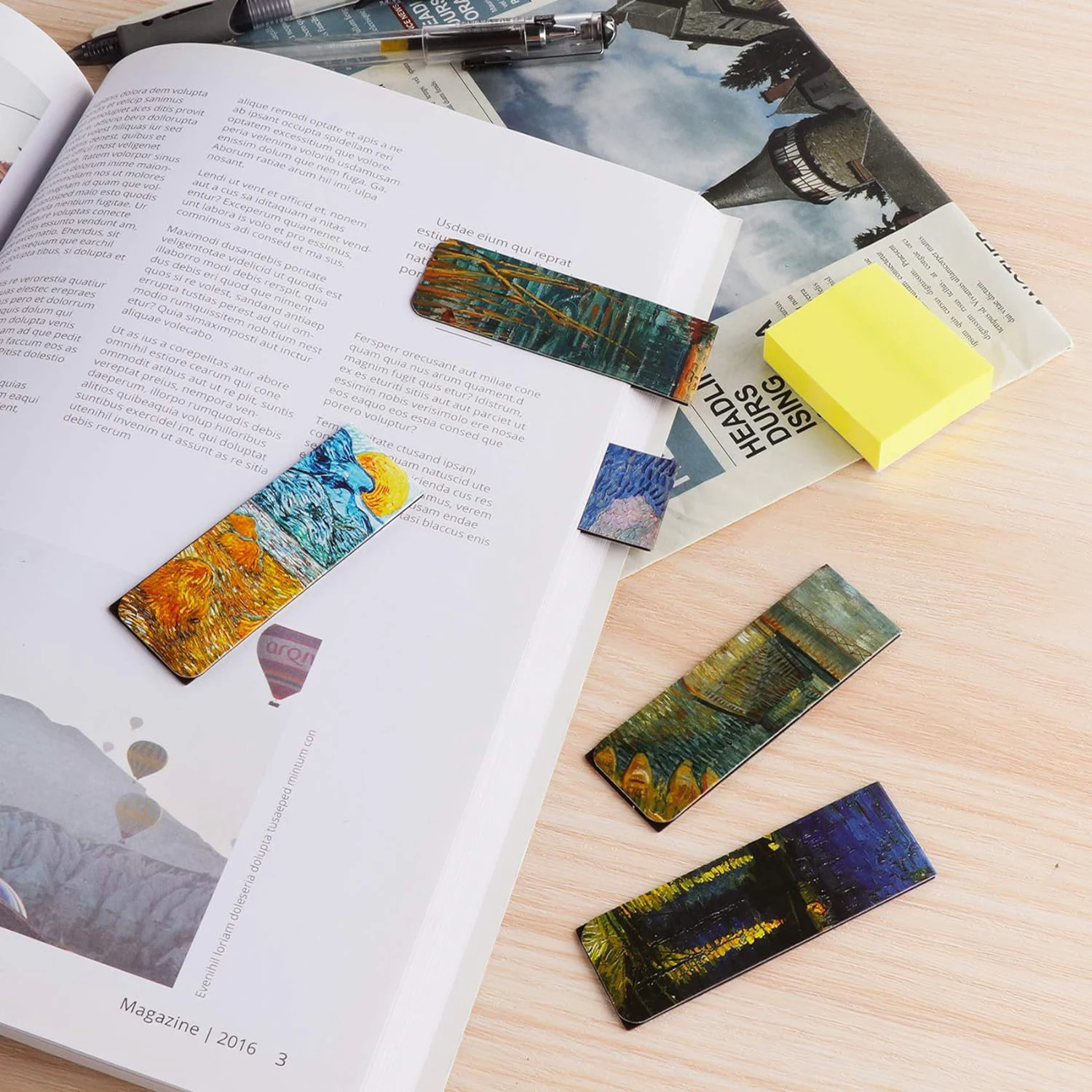 2.5Inch 4PCS Bookmarks Magnet Book Markers Page Clip Students Teachers School Home Office Reading Supplies