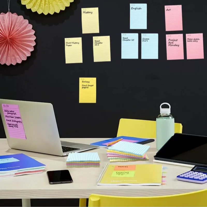 6pcs Morandi Color Notepad Schedule To Do List Sticky Notes Office Stickers Student Self-Adhesive Stickers Small Notebooks 3