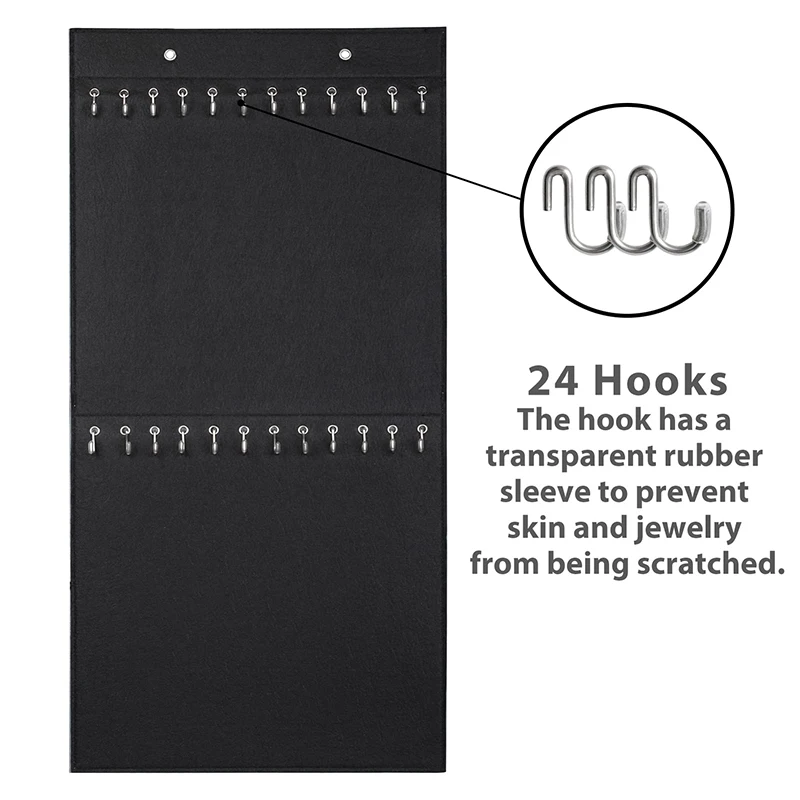Hanging Storage Bag Jewelry Holder Necklace Bracelet Earring Ring Jewelry Display Organize Wall Door Closet Storage Jewelry Box