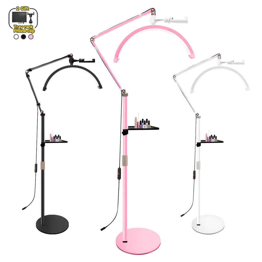 GX490 LED 반달 속눈썹 조명, 온도 3000K-6000K 플로어 LED 링 램프..