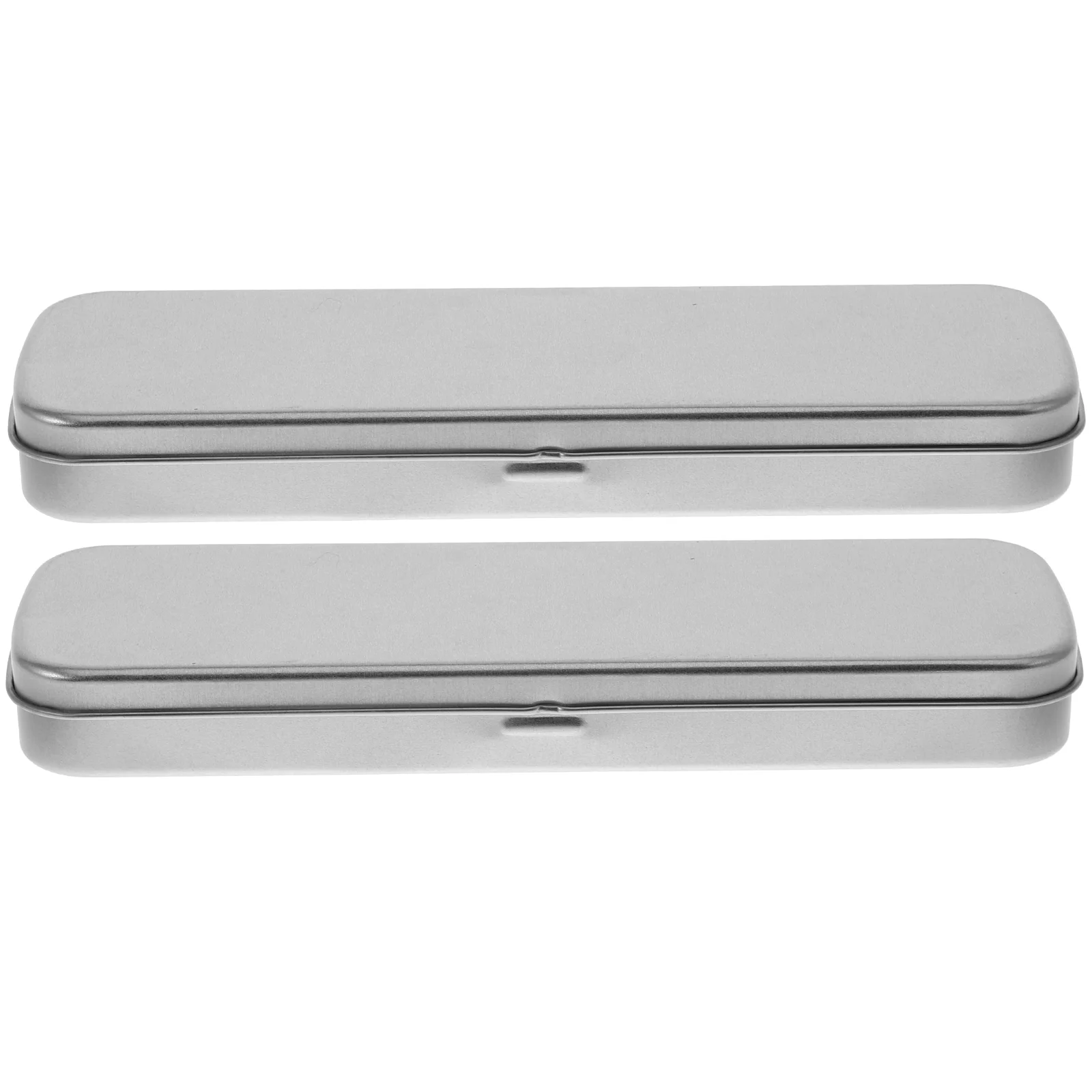 

Металлический карандаш с открытой крышкой, детская белая жесть, канцелярские принадлежности, 2 шт.