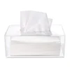 Clear Acrylic Tissue Box Holder Simple Rectangular Paper Napkin Cointainer Oragnizer for Car Home End Table 6