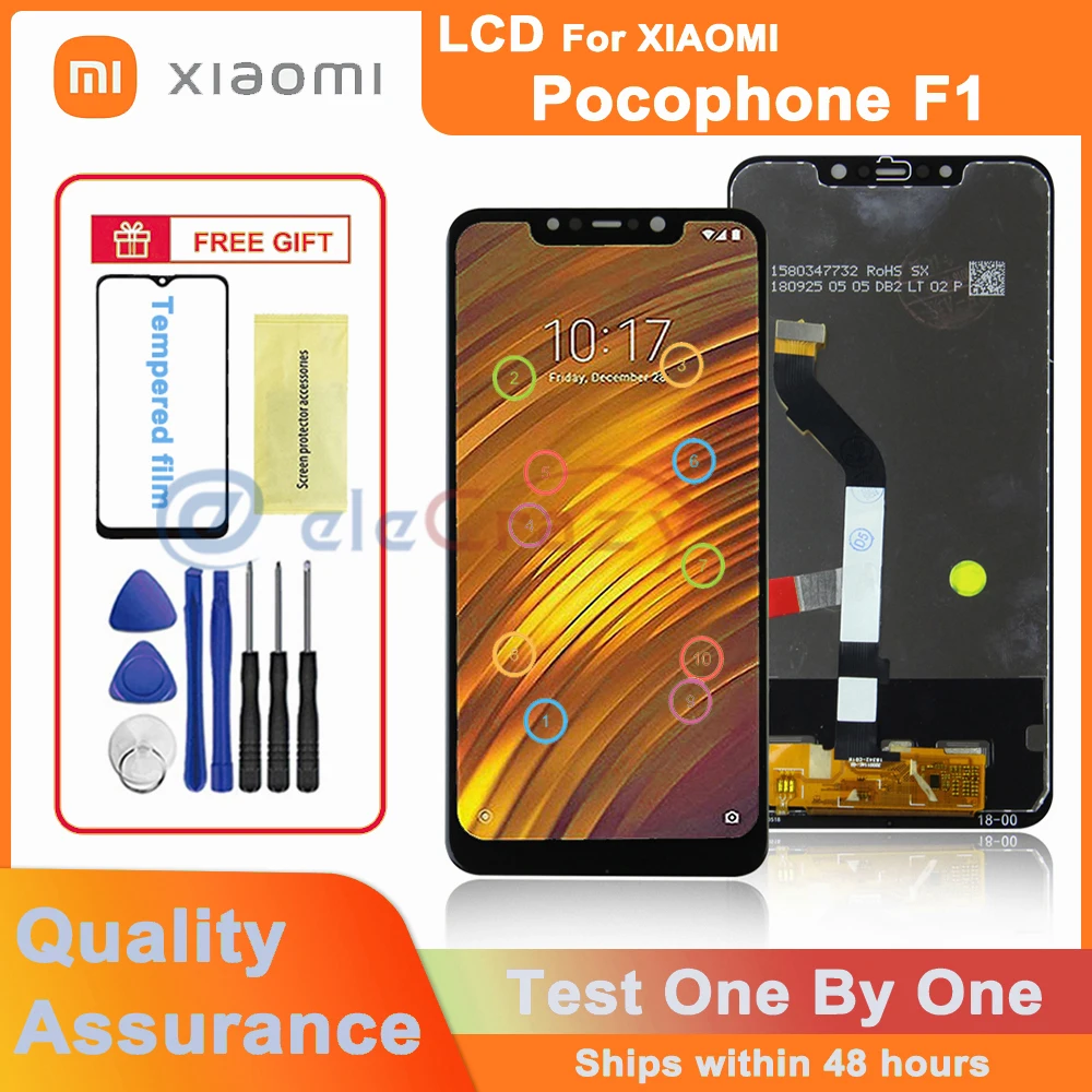 

6.18" Original LCD Display for Xiaomi Poco F1 LCD touch screen digitizer assembly Replaceable parts For Pocophone F1 LCD Display