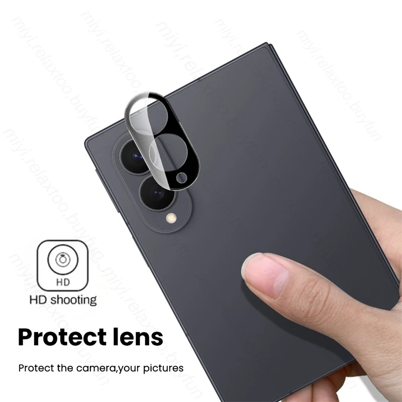 Sleek Black 3D Curved Camera Protector with 9H Tempered Glass Lens Cover