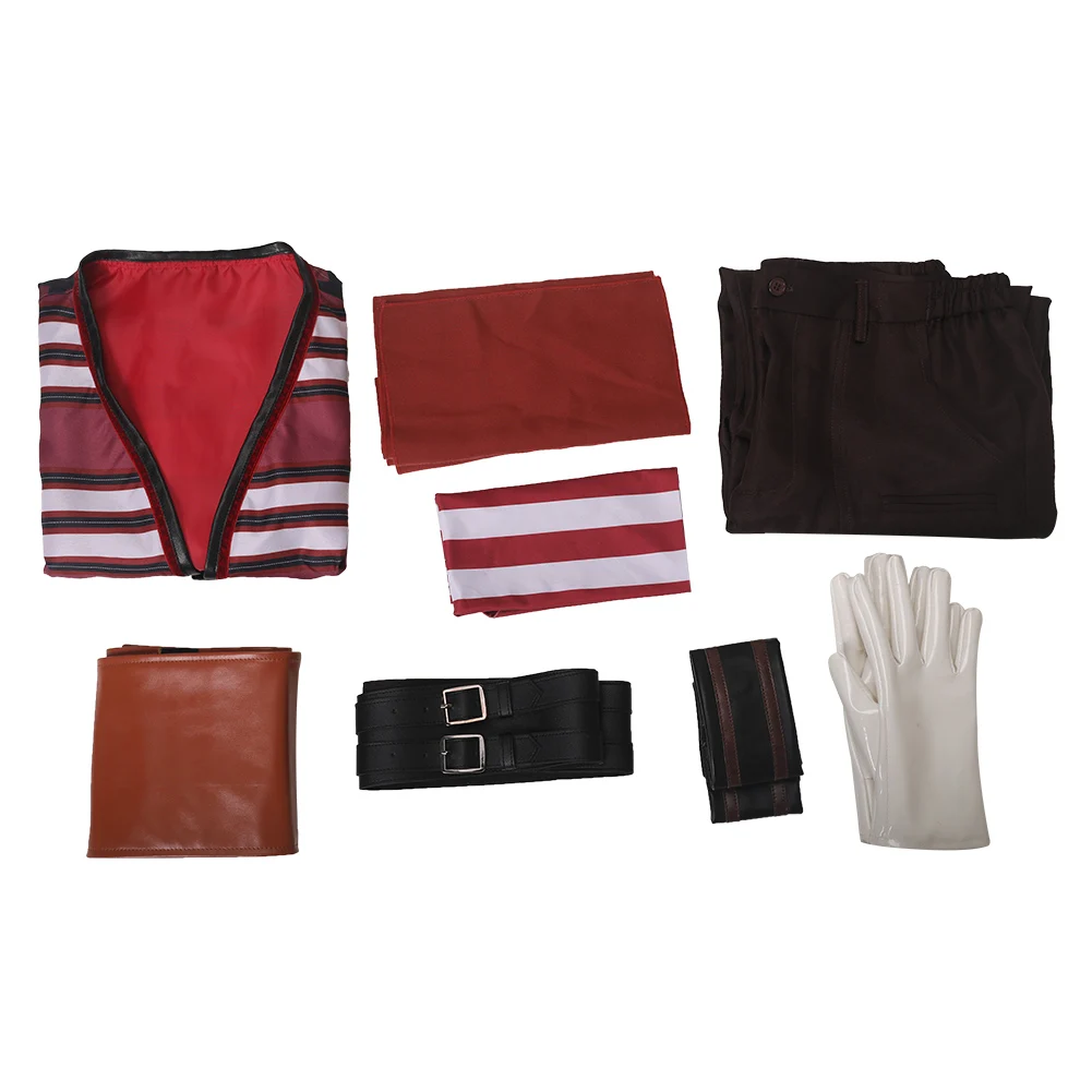 Buggy One cos Piece Cosplay Live Action Fantasia Costume Disguise Adult Men Pirate Hat Coat Pants Fantasy Outfits Halloween Suit