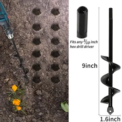 Garden Auger Spiral Drill Bit for Planting and Soil Cultivation (4x22cm)