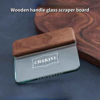 목재 손잡이 강화 유리 미세 연마, 가죽 스크레이퍼 보드 손상 없음, DIY 가죽 공예 가방, 신발, 벨트 수제 도구