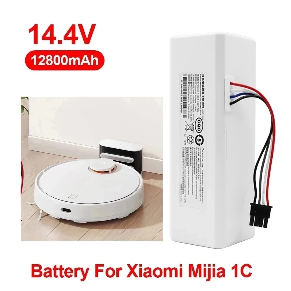 

14.4V Battery 12800mAh Robot Vacuum Cleaner 1C Battery For Xiaomi Mijia 1C STYTJ01ZHM Robot Vacuum Mop Cleaner