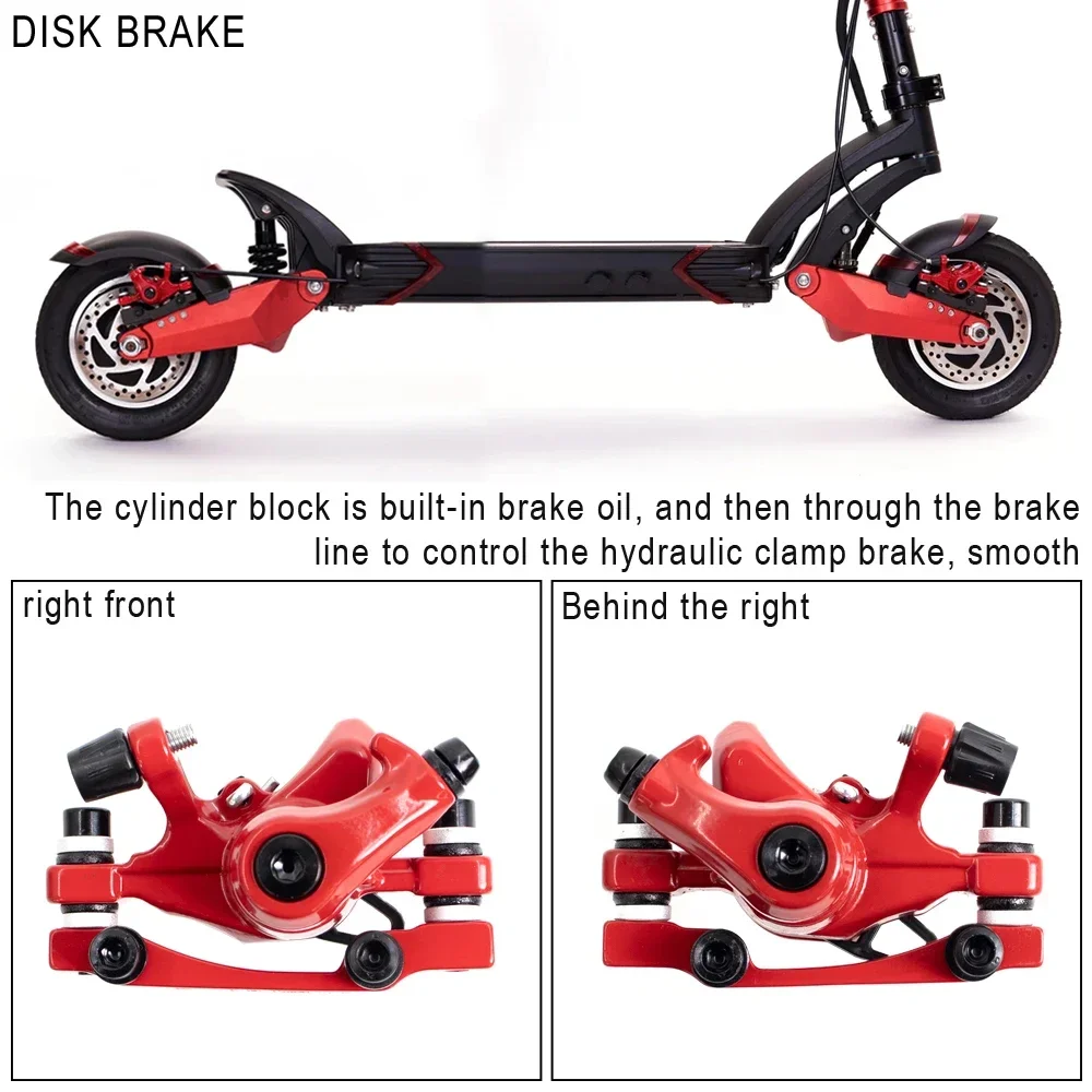 Description Picture 2 of itemElectric Scooter Front/Rear Disc Aluminum Alloy Mechanical Brakes Calipers And Brake Pads Parts For Dualtron VSETT Zero10X