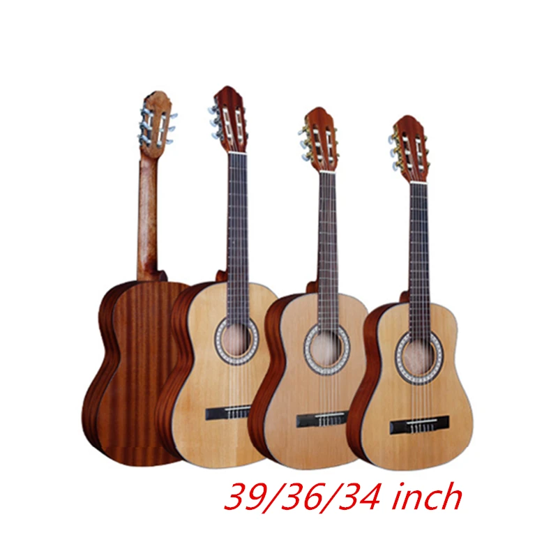 34/36/39 Inch Classical Guitar Machines Solid Guitar Body 6 String High