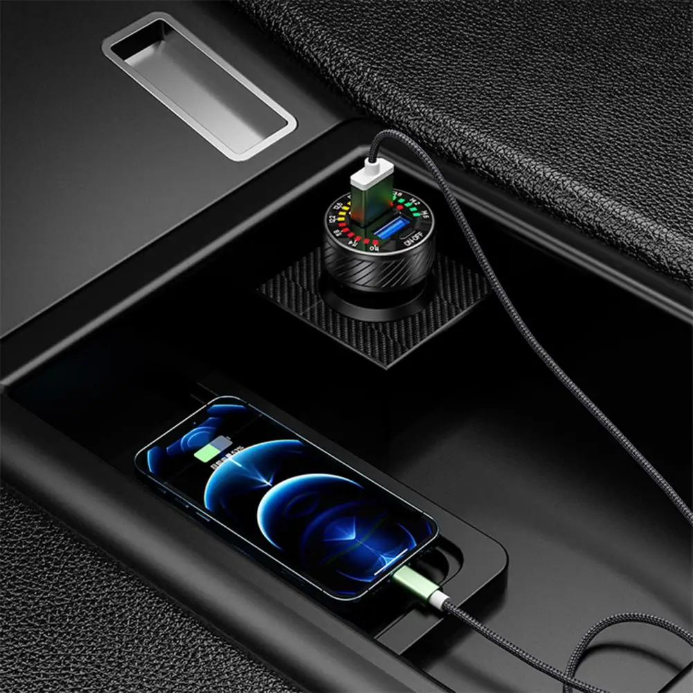 

Premium Car Charger Socket Heat-resistant Lightweight 2-USB Port Fast Car Charger Car Phone Charger Wide Compatibility
