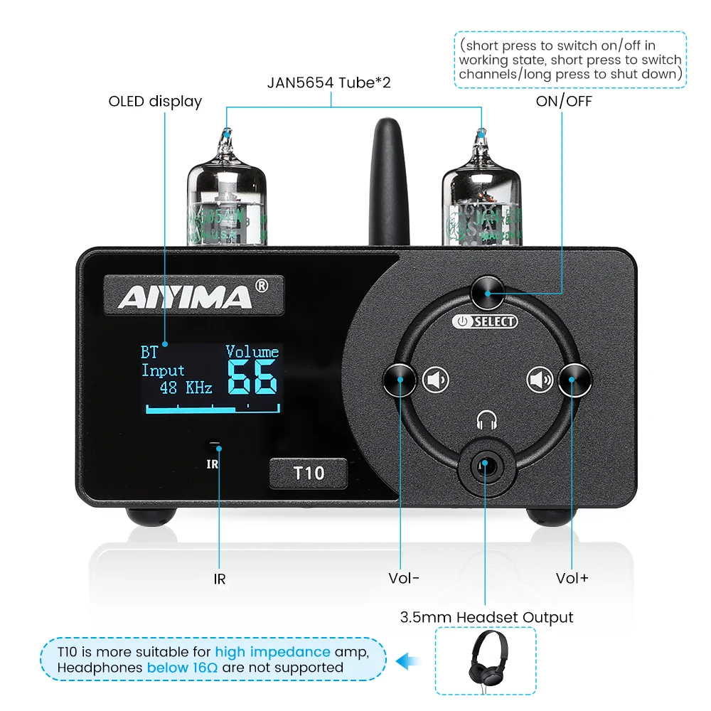 미니 하이파이 USB DAC 헤드폰 앰프, 블루투스 QCC3031 aptX 동축 OPT PC-USB 리모컨, T10 디코더, 신제품