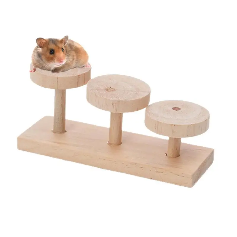 

Hamster Activity Playground Wooden Stand Platform Small Animals Climbing Ladder For Gerbil Dwarf Hamster Ladder Ramp Toy