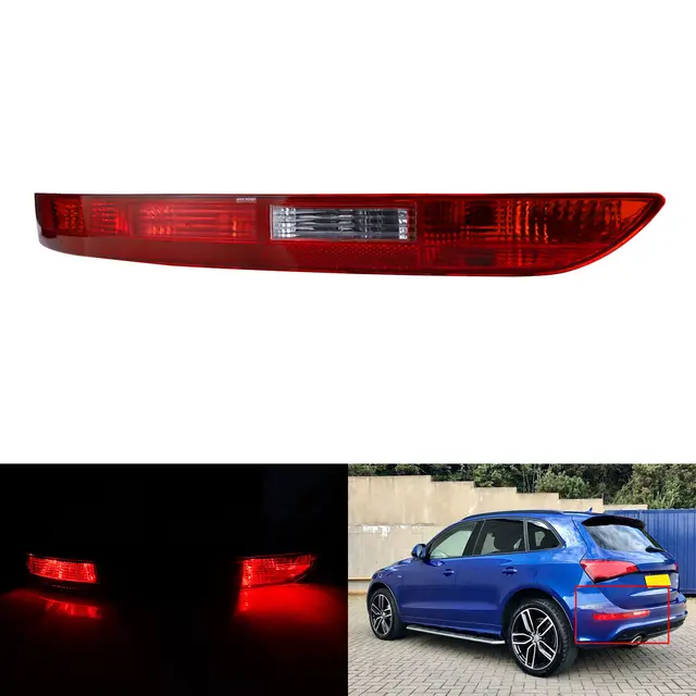 For Audi Q5 8RB 2008-17 Left Rear Bumper Reflector Reverse Tail Brake Fog Light 3