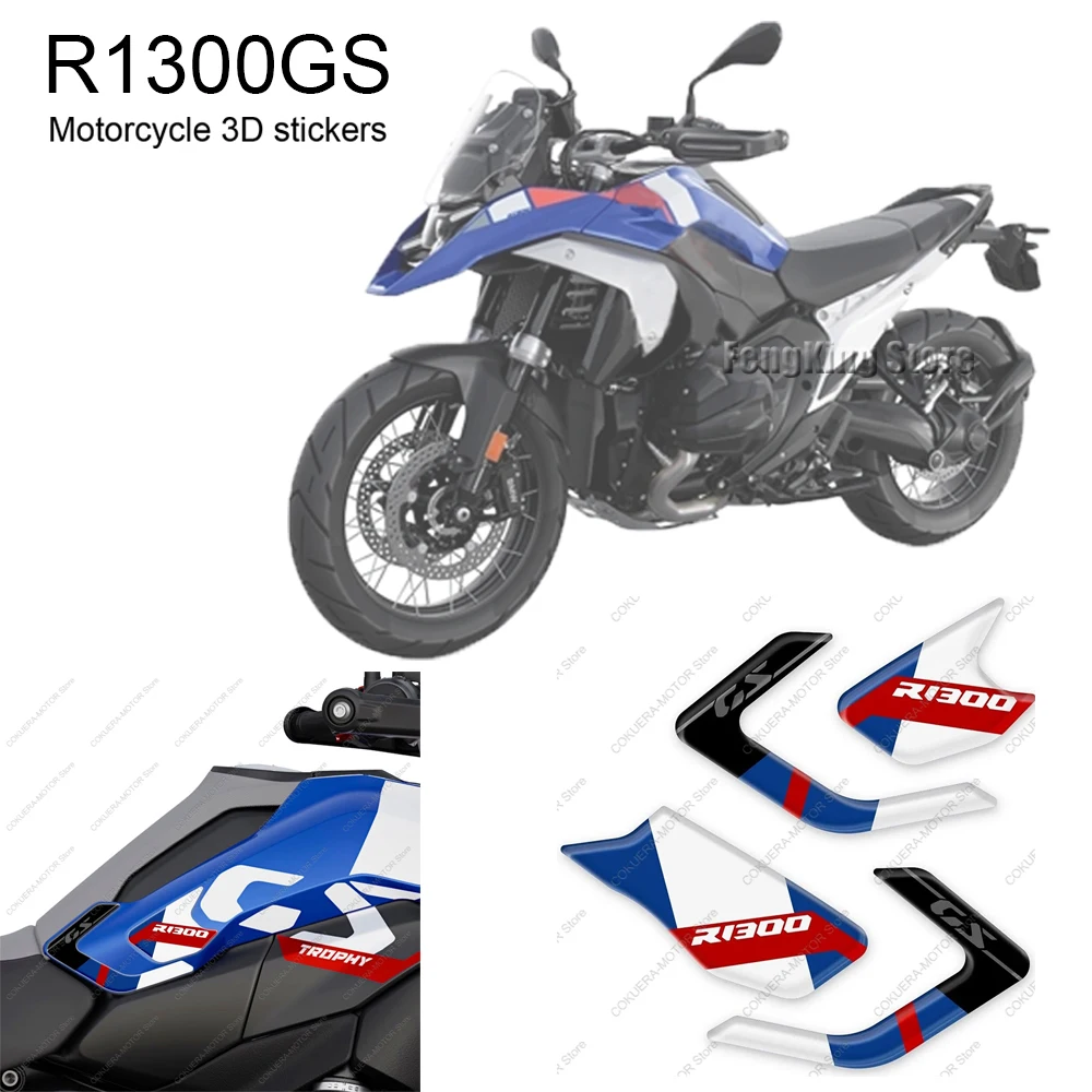 

Боковые защитные приборы, наклейки для BMW R1300GS, R 1300 GS, 2024, аксессуары для мотоциклов, защитная 3D наклейка из эпоксидной смолы