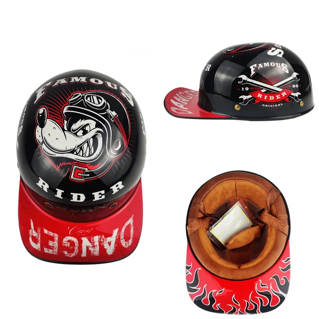 19588-4524e9.jpg Casque moto Femme Rétro pour Homme et Femme, Casquette de Baseball