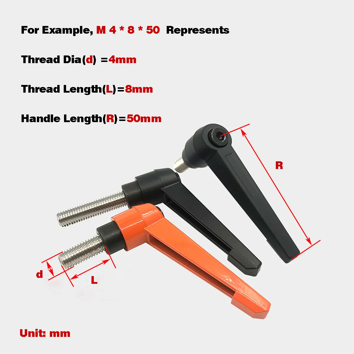 

304 Stainless Steel 7-Type Handle Screw / Adjustable Locking Fixing Bolt