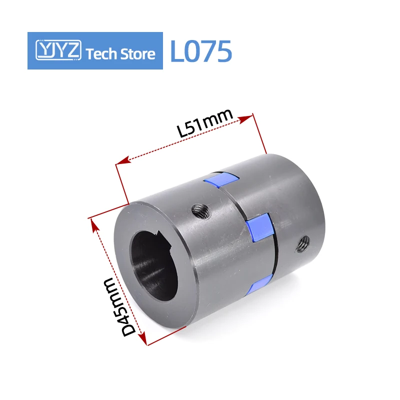 Acoplamento de Três Maxilas tipo l para Servo Motor L075 D45 L51 Bore 10 mm 12 mm 14 mm 15 mm 16 mm 17 mm 18 mm 19 Milímetros 20 Milímetros 22 Milímetros 24 Milímetros 25 Milímetros