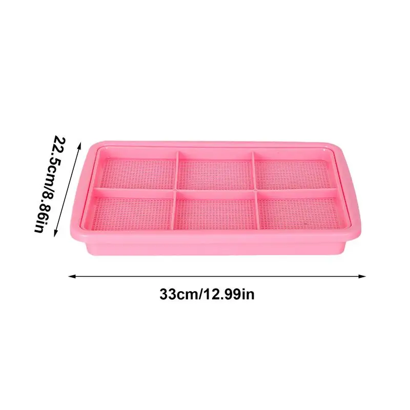 Seedling Sprouter Tray Plant Tray Seedling Tray Propagation Tray Large Capacity Wheatgrass Grower Microgreens & Nursery Tray For 6