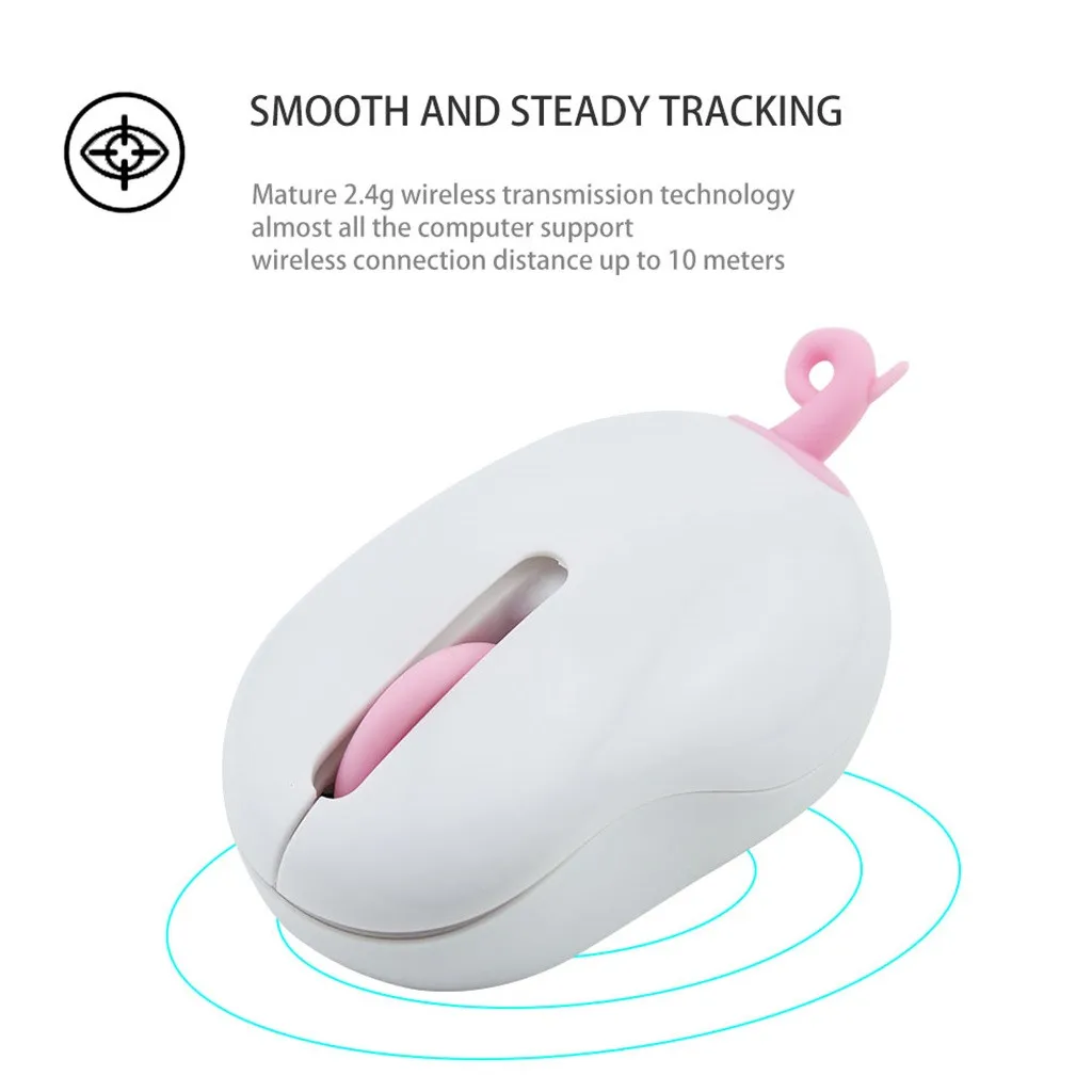 best pc gaming mouse Ouhaobin Portable Mini Mute Mouse 2.4ghz Wireless 1200dpi Cute Pig Creative Design Mice 1200dpi Easy To Carry For Windows computer mouse