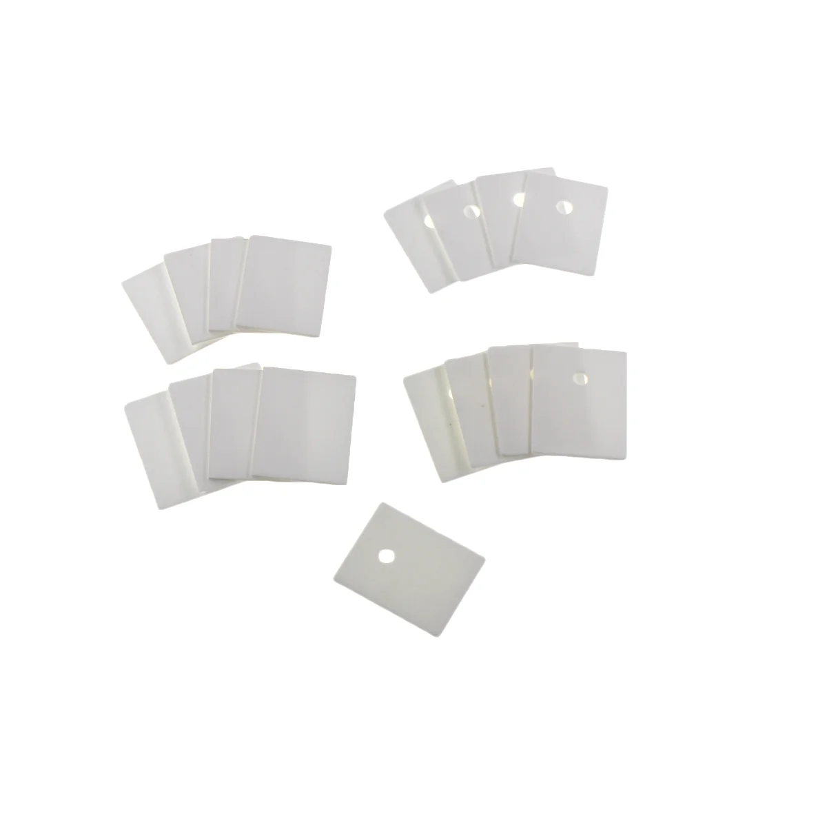 Aluminum Oxide Ceramic Pad 10pcs TO-3P/220/247 12/14/17/20*18/20/22/25*0.6/1mm Hole Aluminum Oxide Alumina Insulation