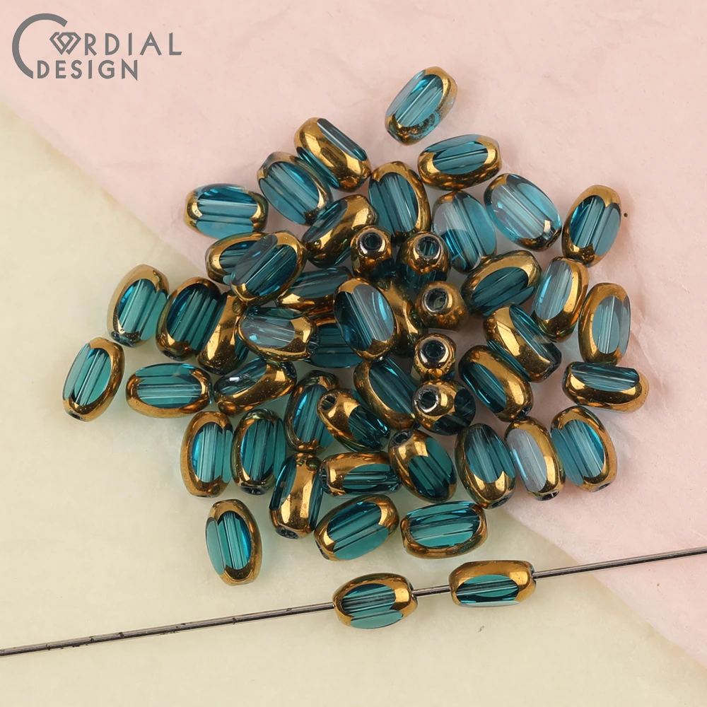 Cordial Design 4*7MM 500pcs Beads Making/Aurora Effect/DIY Making/Glass Bead/Oval Shape/Jewelry Findings & Components/Hand Made - cordial