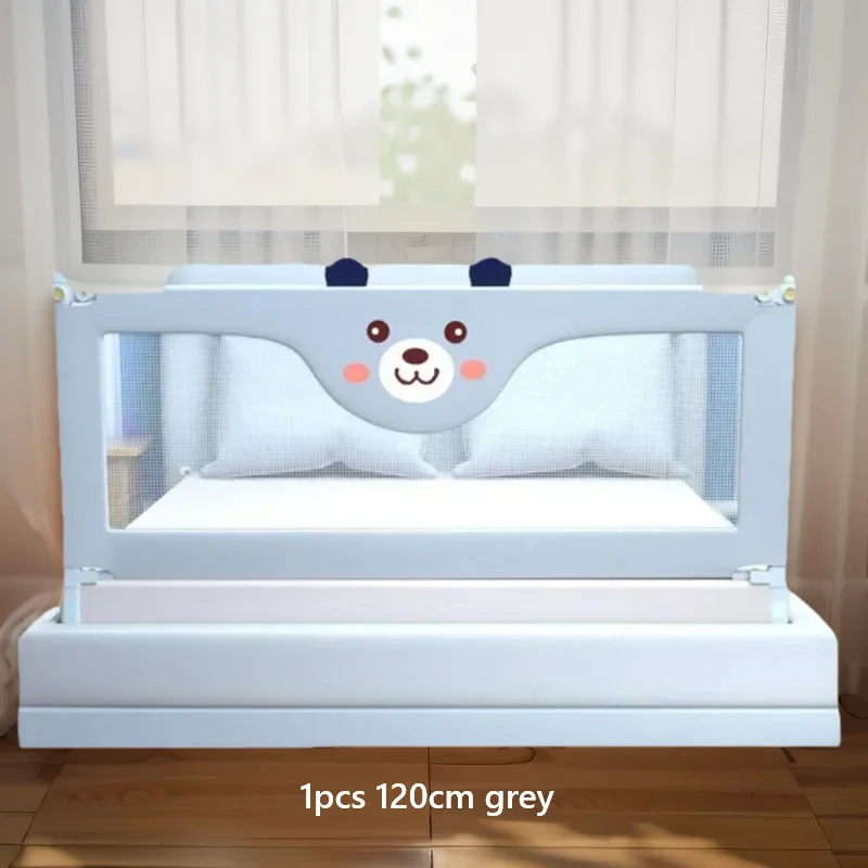 120CM Bed Guardrail Liftable Baby Safety Bed Barrier Cartoon Safety Rails Portable Crib Protectors Beds Fence for Kid bed barrier