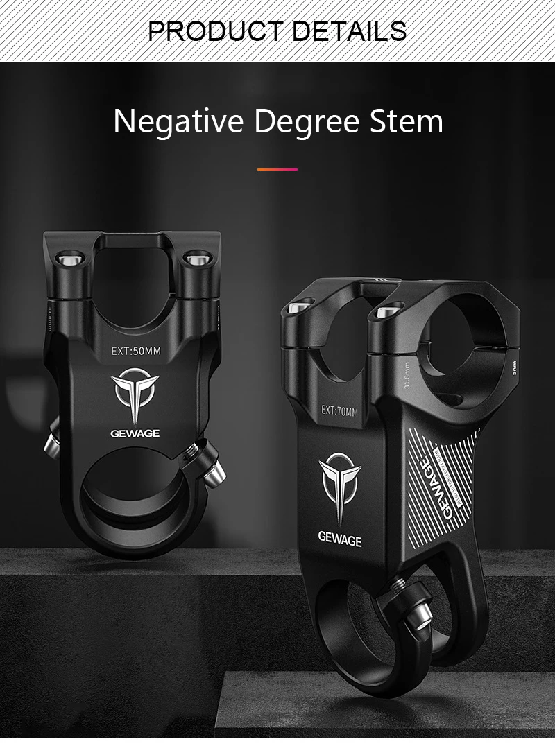 Matte Black MTB Bike Stem CNC 6061 Aero Aluminum 50mm/70mm Power Short Road Bicycle Handlebar Stem MTB 29 Table Riser Mesinha