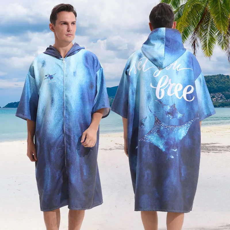 Poncho de surf avec serviette à capuche et couverture pour surf