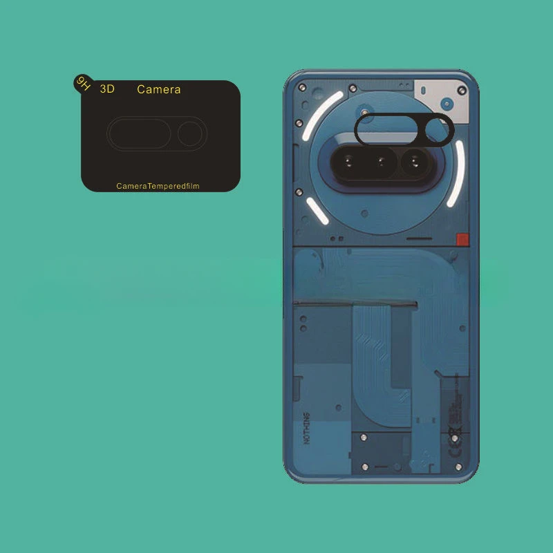 Enhanced Camera Lens Tempered Glass Protector with Lens Ring Film