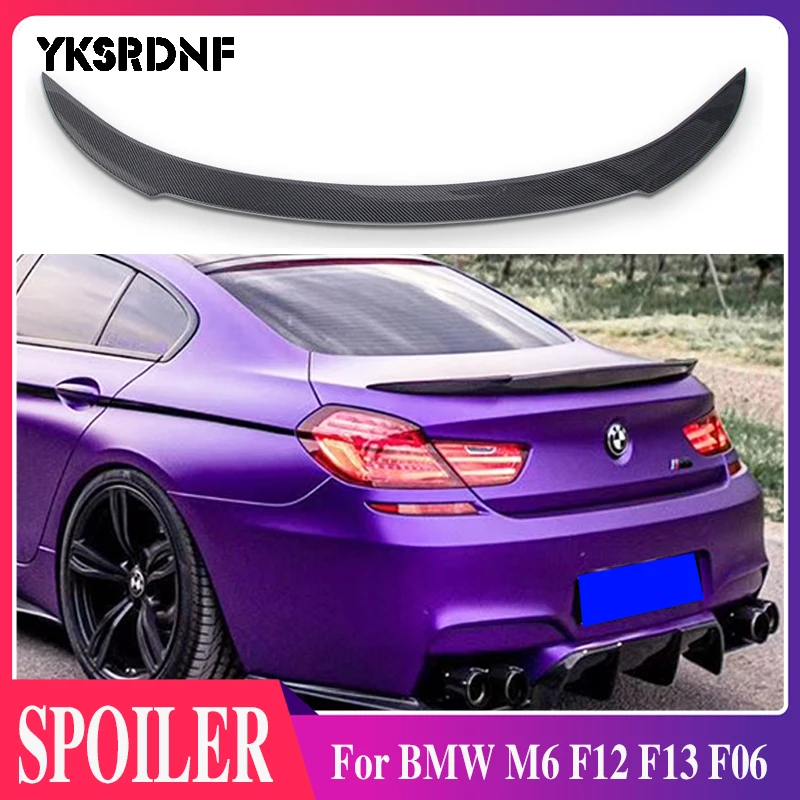 

For BMW M6 F12 F13 F06 4 and 2 doors Carbon Fiber rear boot Wing Spoiler Rear Roof Spoiler Wing Trunk Lip Boot Cover Car Styling